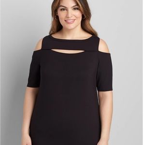 Lane bryant cold shoulder cut out top